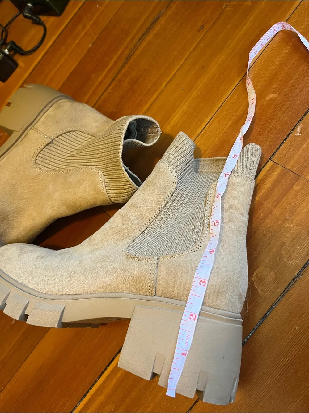 Sincerely Jules Taupe Suede Chunky Chelsea Booties